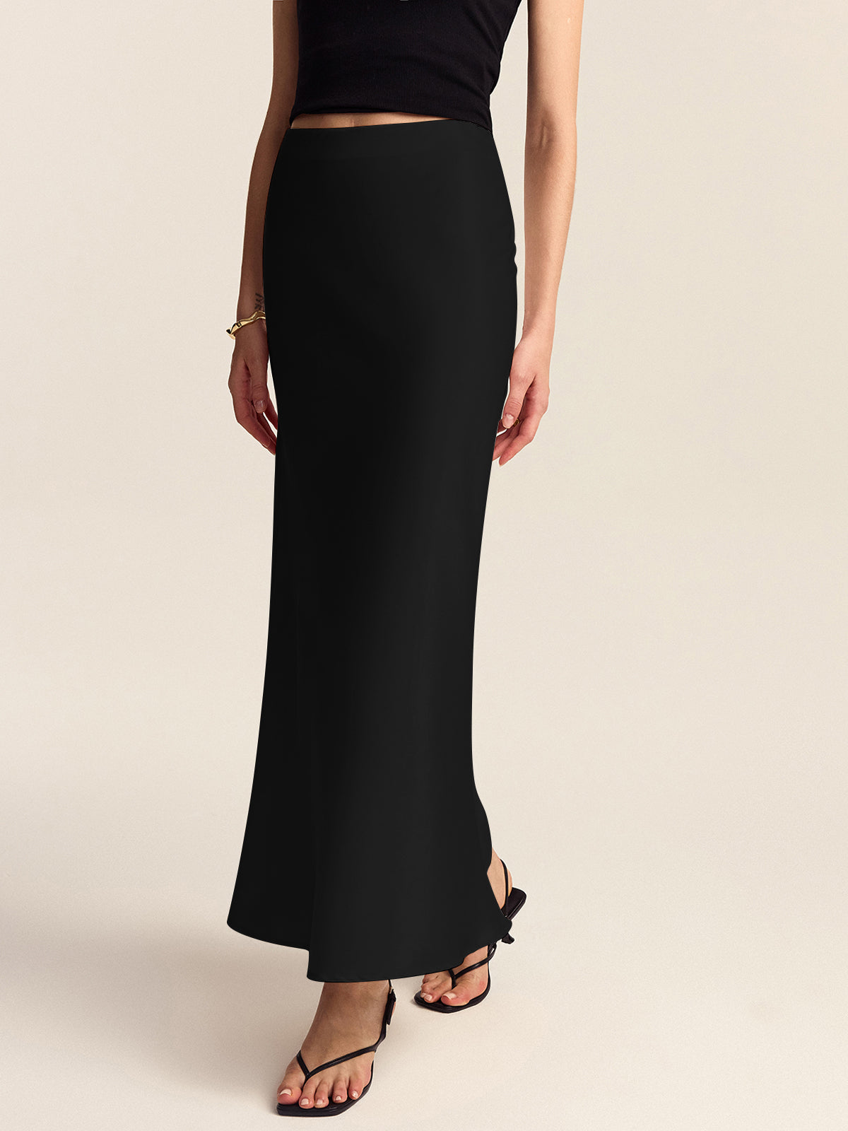 Satin-Meerjungfrauenrock Midi 