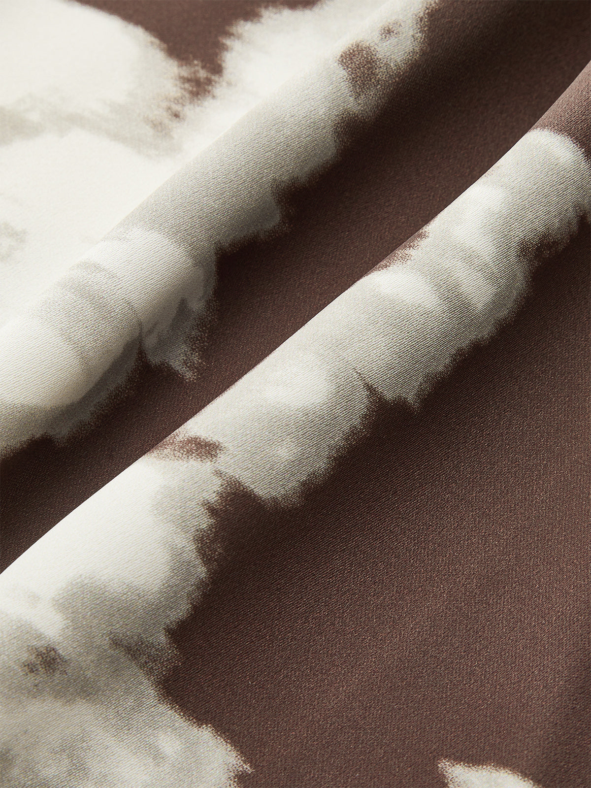 Satin Abstract Print Cowl Neck Cami Top