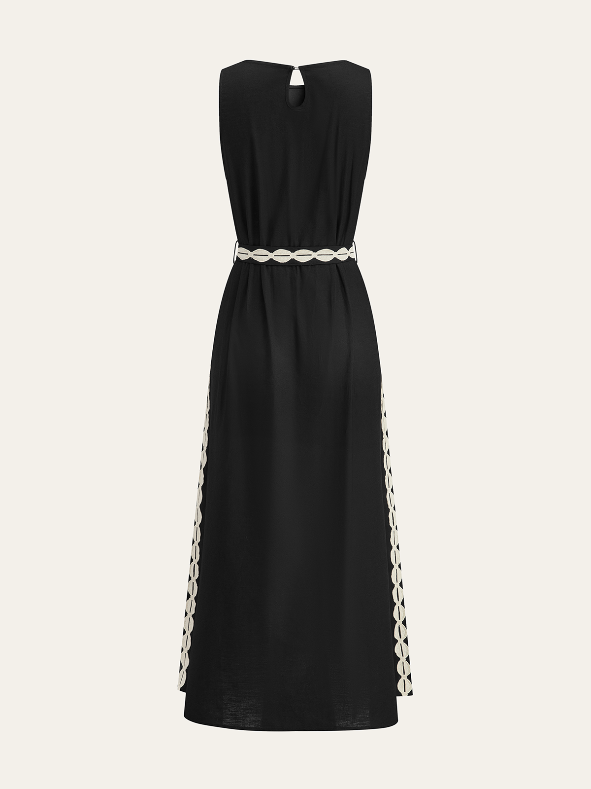 Contrast Trim Maxi Dress