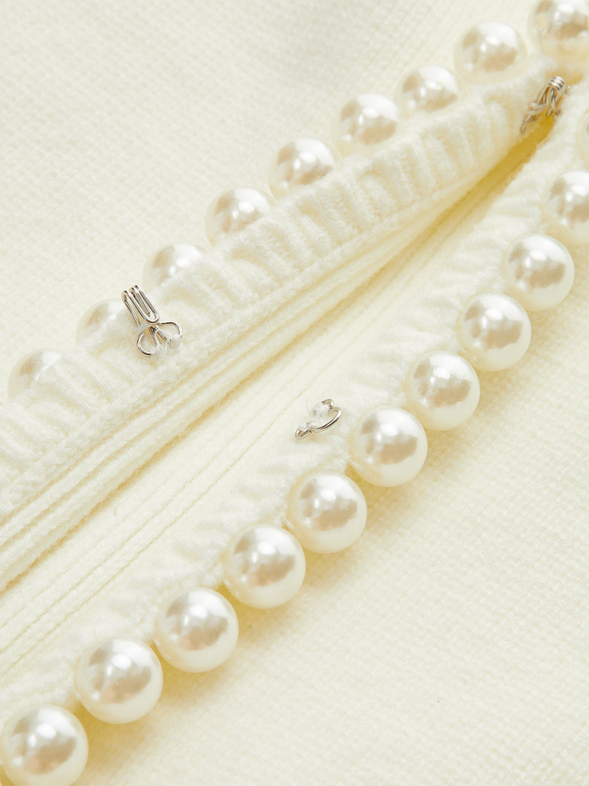 Pearl Decor Cap Sleeve Cardigan