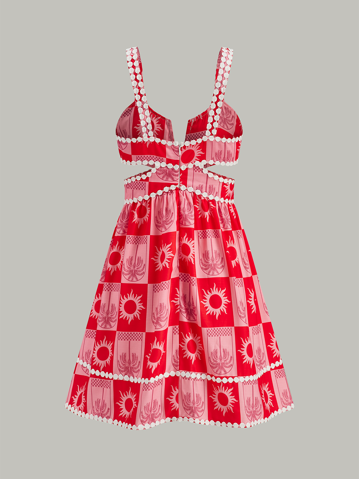 Cut-Out Detail Print Dress