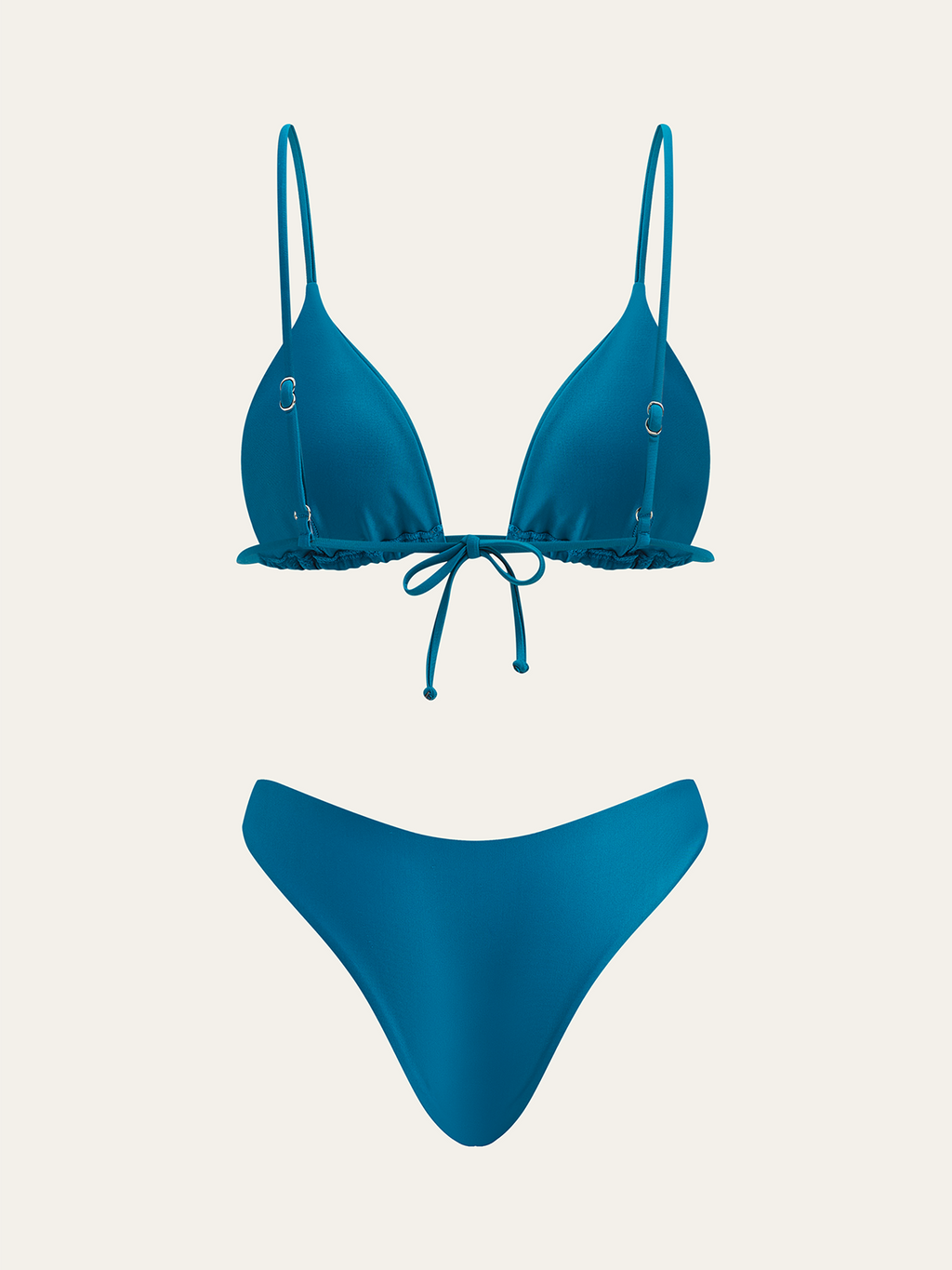 Bikini-Set mit Triangel-Oberteil und zwei Höschen