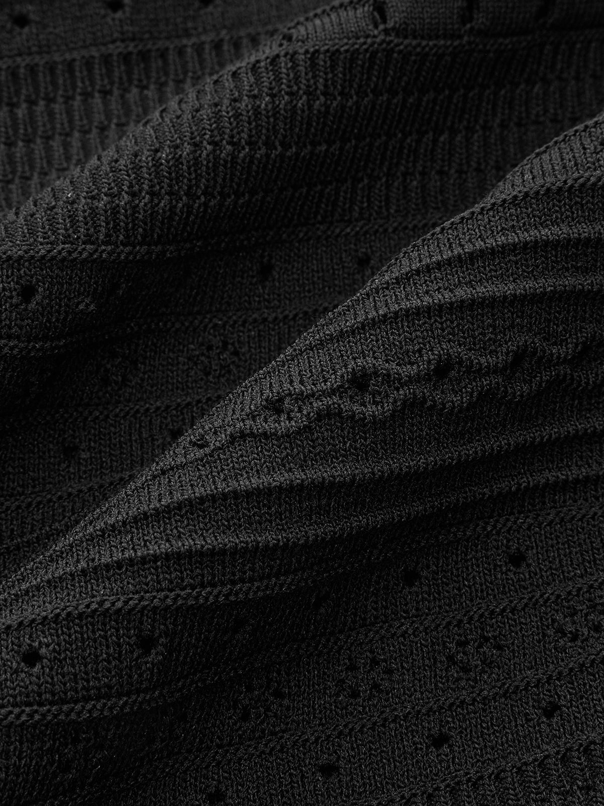 Sleeveless Knit Eyelet Pleated Maxi Dress