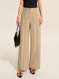 Pantalon plissé à jambes larges