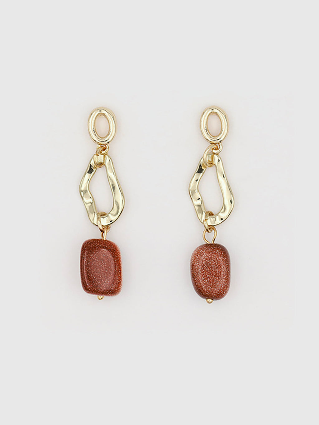Boucles d'oreilles pendantes avec pierre