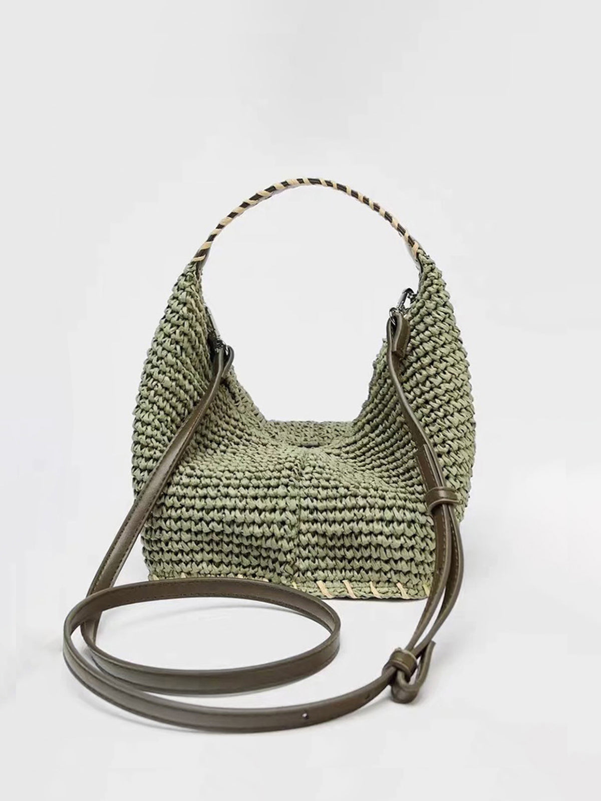 Sac hobo en paille tressée