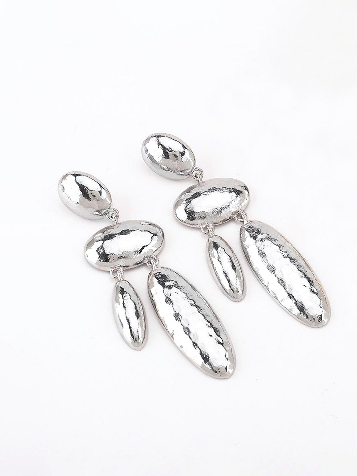 Boucles d'oreilles pendantes géométriques longues en alliage 