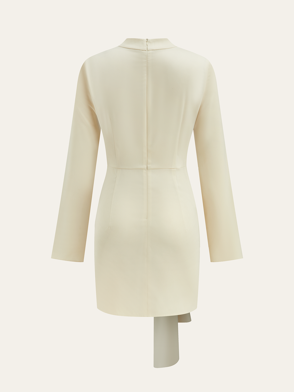 Kleid mit Wasserfallausschnitt und Bindegürtel