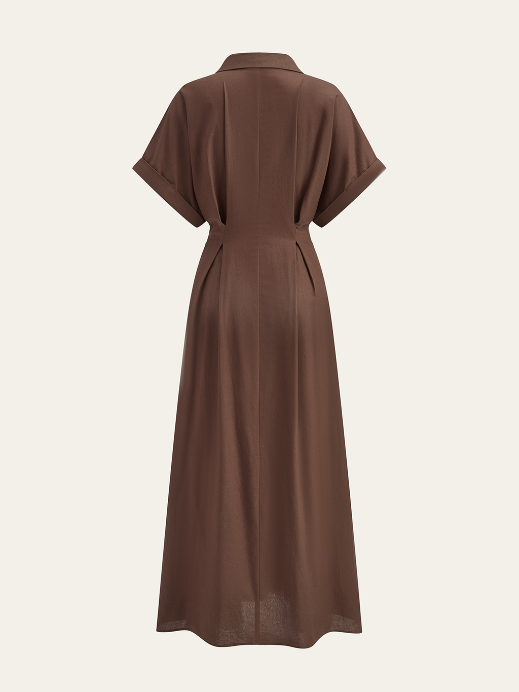 Plissiertes Hemdblusenkleid mit Knopfleiste