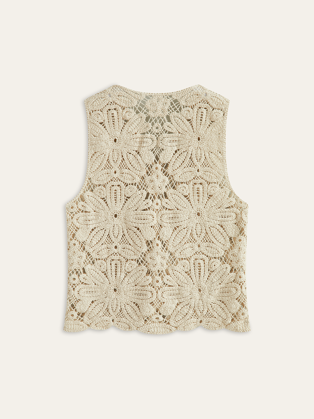 Débardeur ajouré en crochet de coton