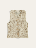 Débardeur ajouré en crochet de coton
