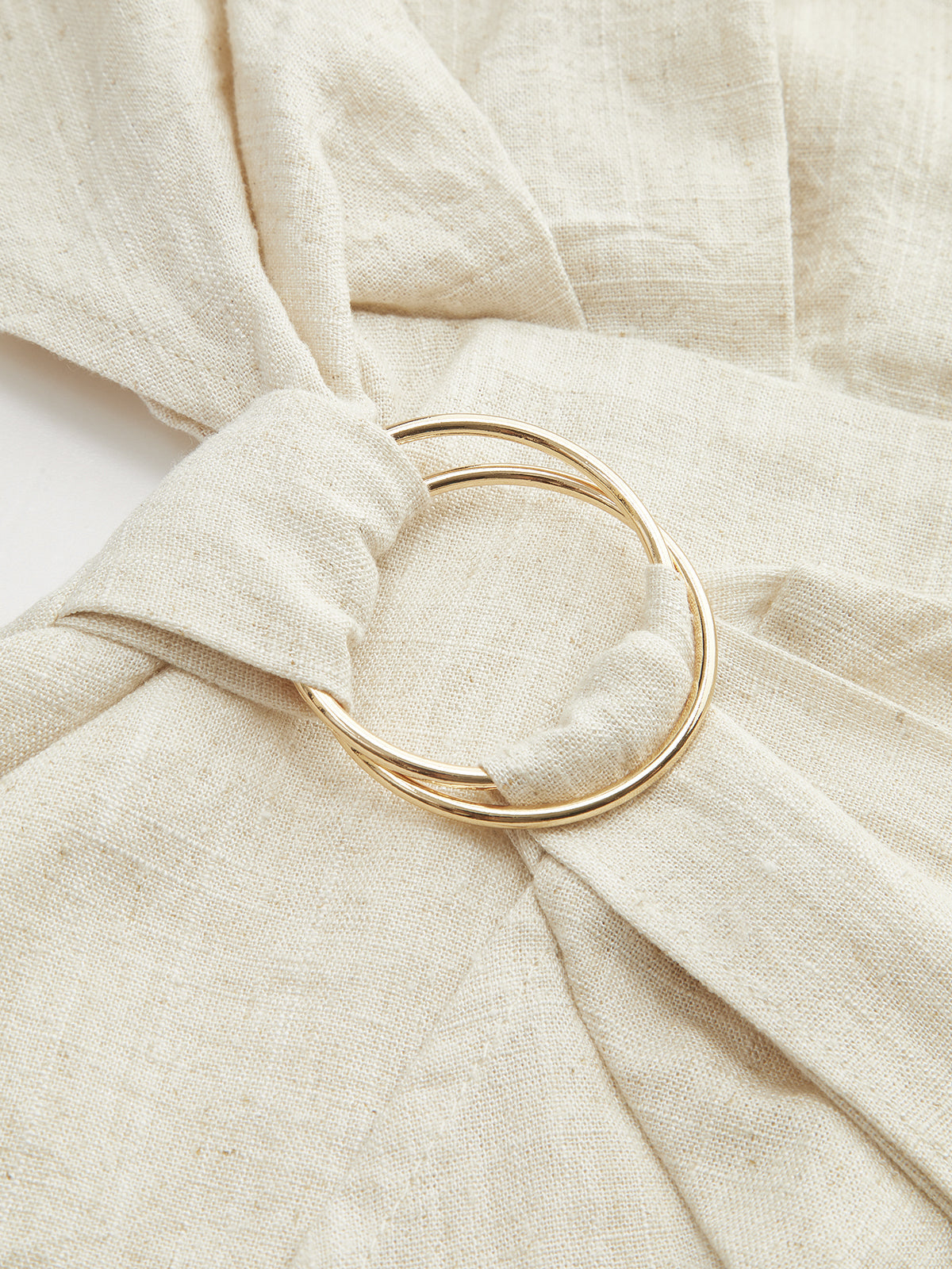 Cotton & Linen Kimono Sleeve Wrap Dress