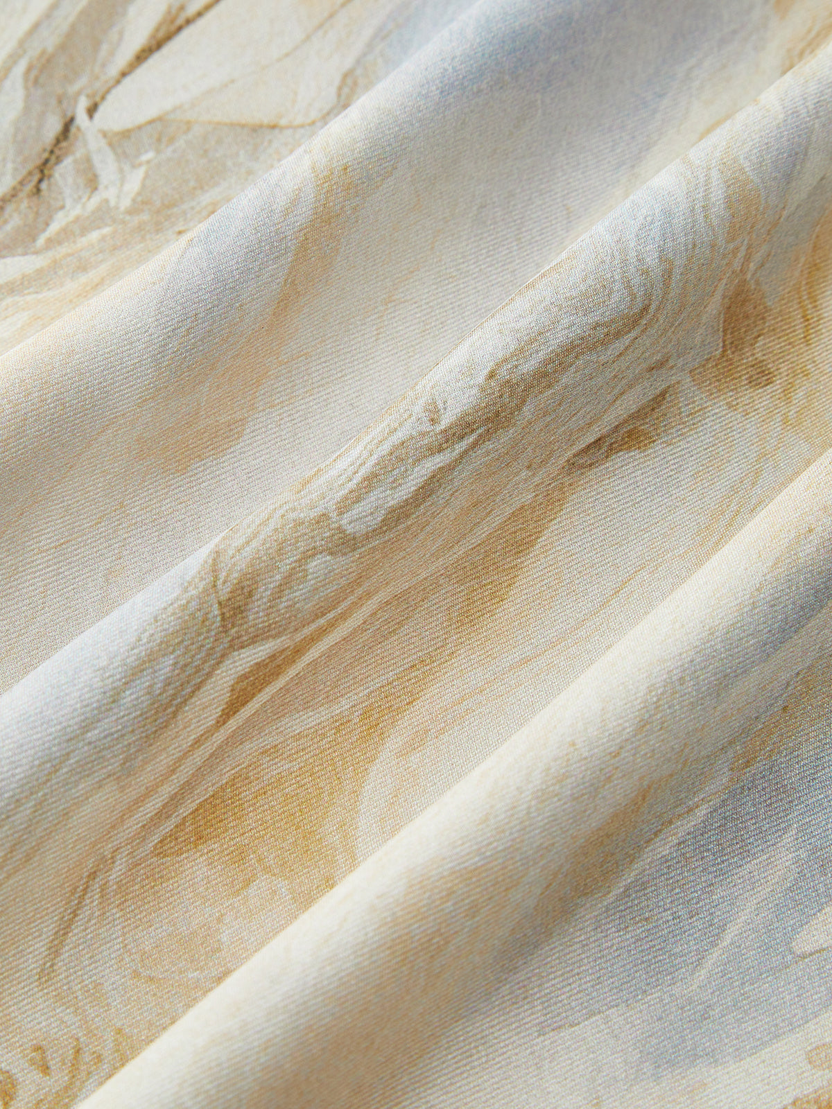Pantalon Droit Semi-Transparent à Imprimé Marbré