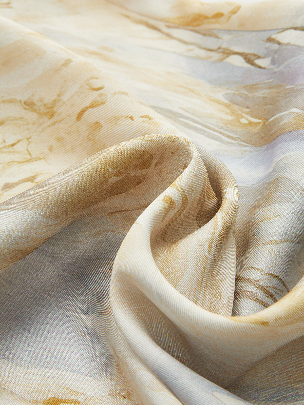 Pantalon droit semi-transparent à imprimé marbré 