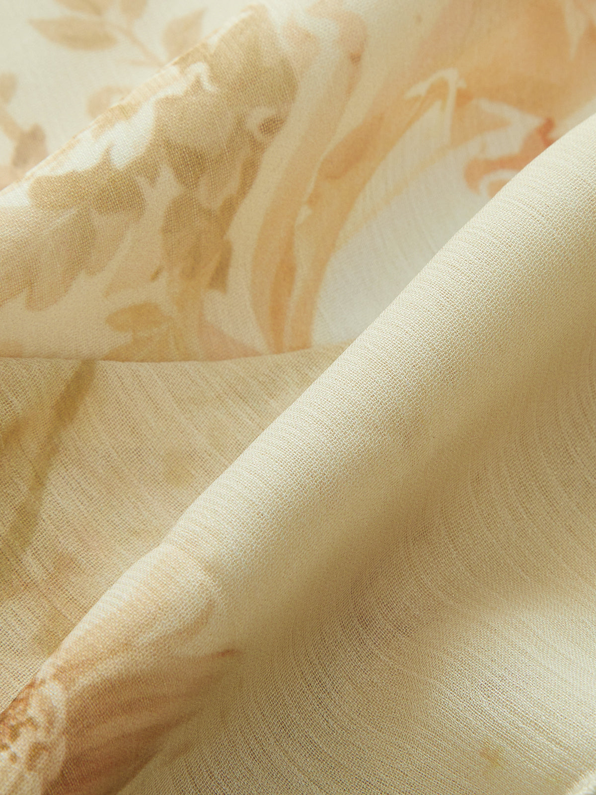 Robe mini à volants en mousseline semi-transparente imprimée de fleurs 