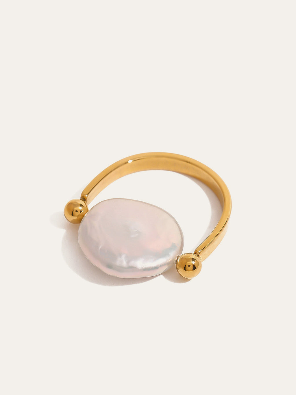 Bague réversible perle baroque