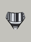 Geometrischer Print High-Waist Bikinihose