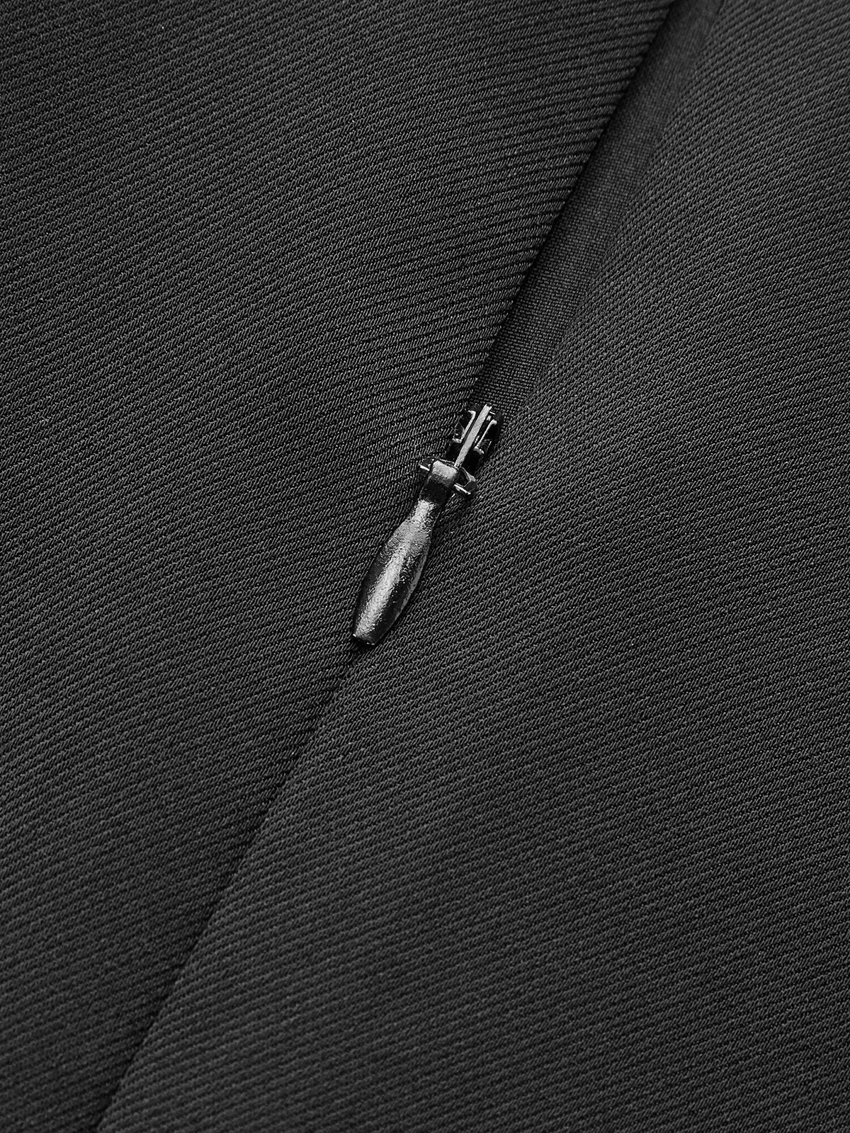 Asymmetrischer, geraffter Wickelminirock mit Metallschnalle 