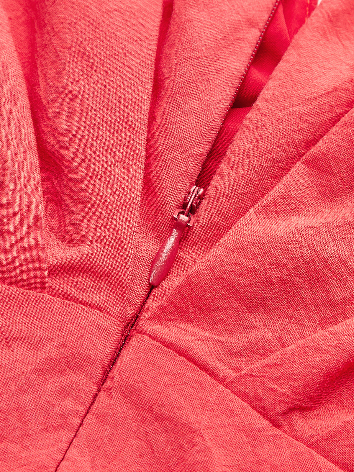 Haut péplum en coton à col V profond 