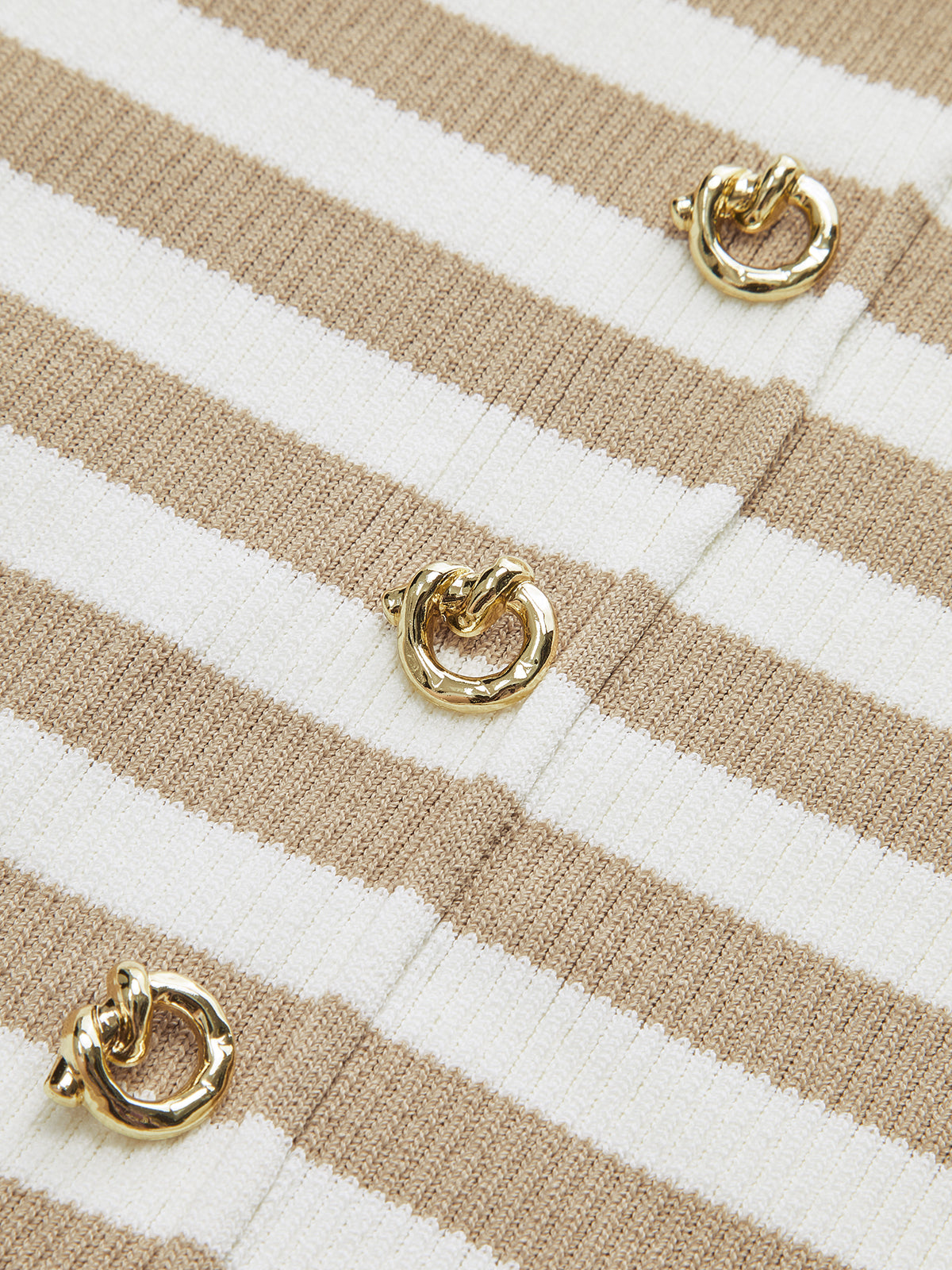 Striped Sleeveless Knit Vest