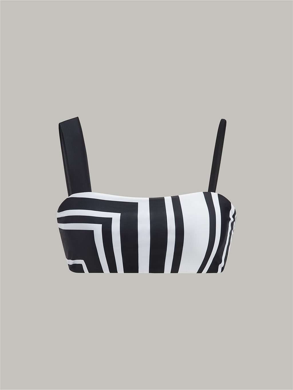 Bikinioberteil mit geometrischem Print und asymmetrischen Trägern