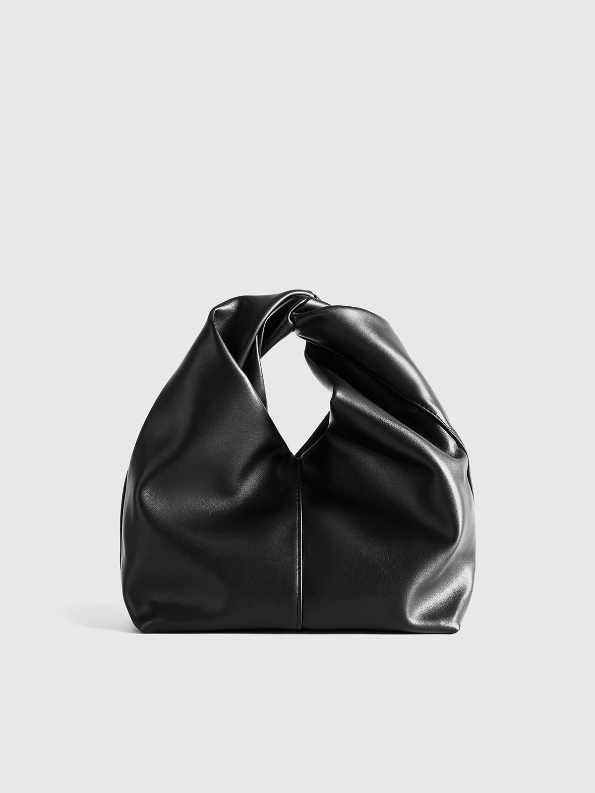 Sac à main en cuir PU avec poignée supérieure torsadée 