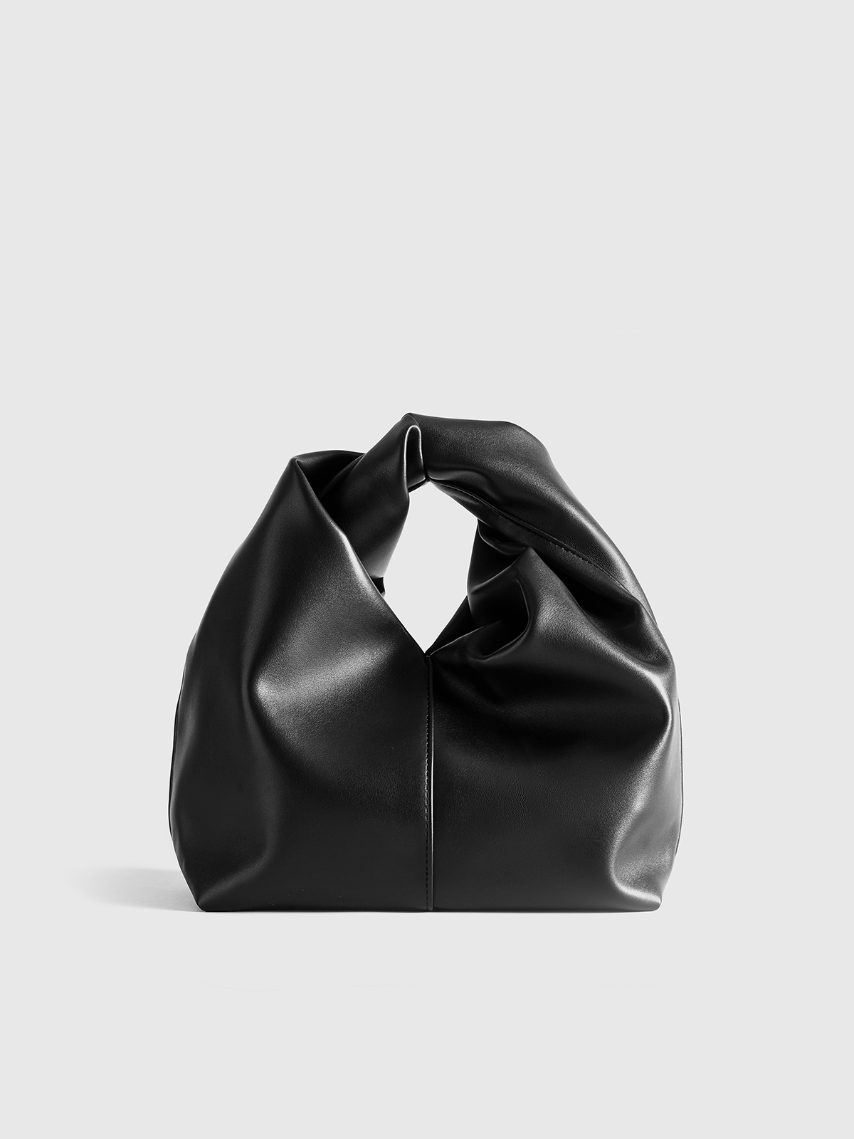 Sac à main en cuir PU avec poignée supérieure torsadée 