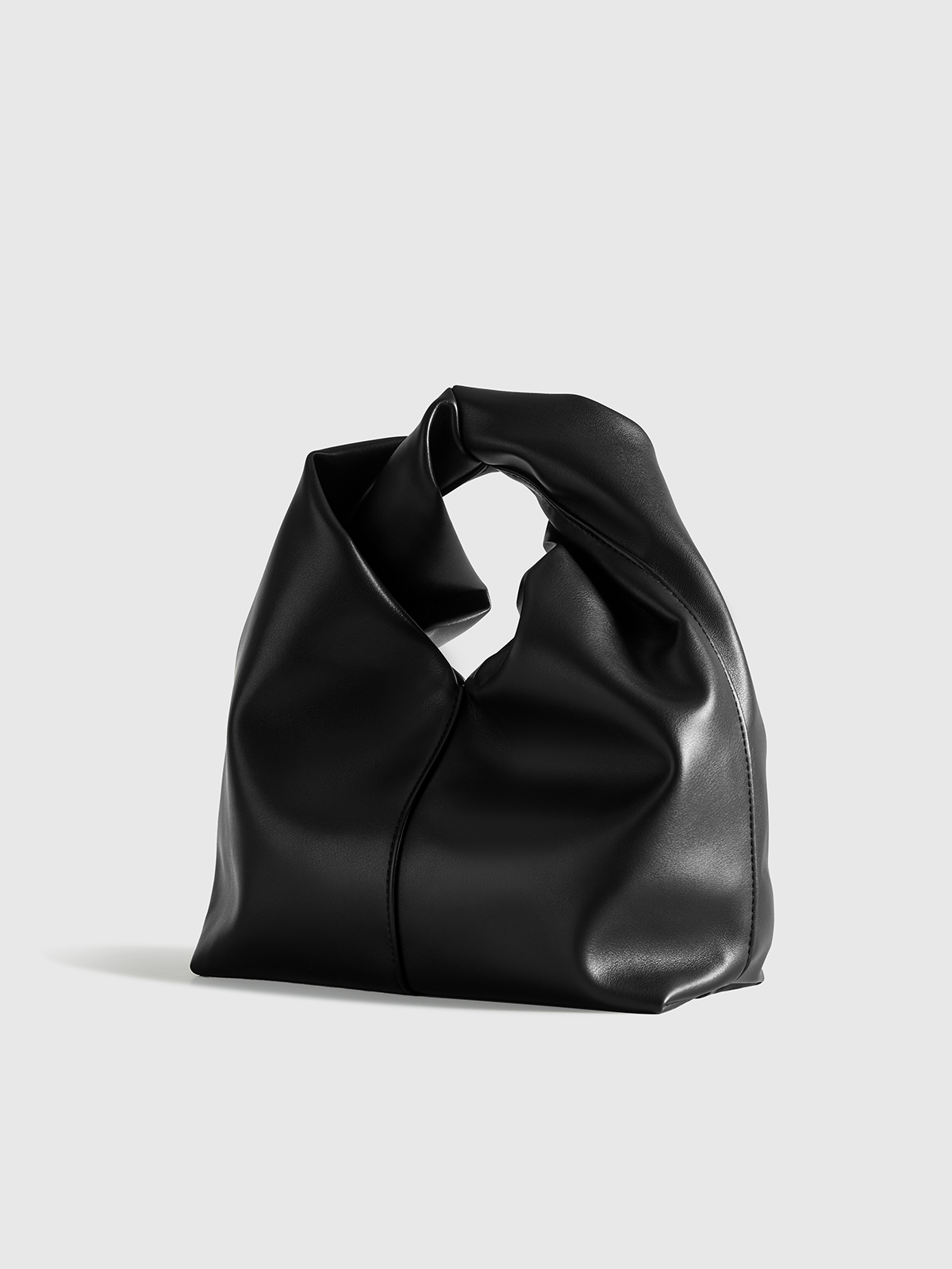 Sac à main en cuir PU avec poignée supérieure torsadée 