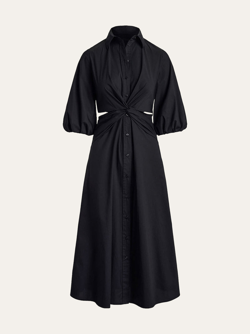 Hemdblusenkleid mit Twist-Cut-Outs