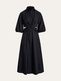 Hemdblusenkleid mit Twist-Cut-Outs