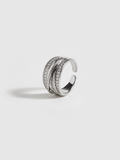 Bague superposée ajustable avec strass