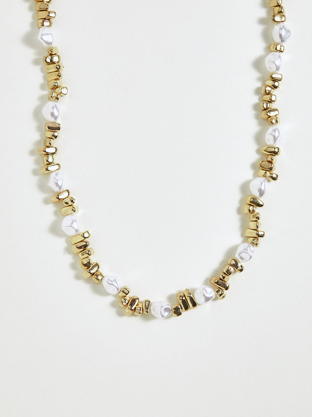 Perlen- & goldene Perlen-Choker-Halskette
