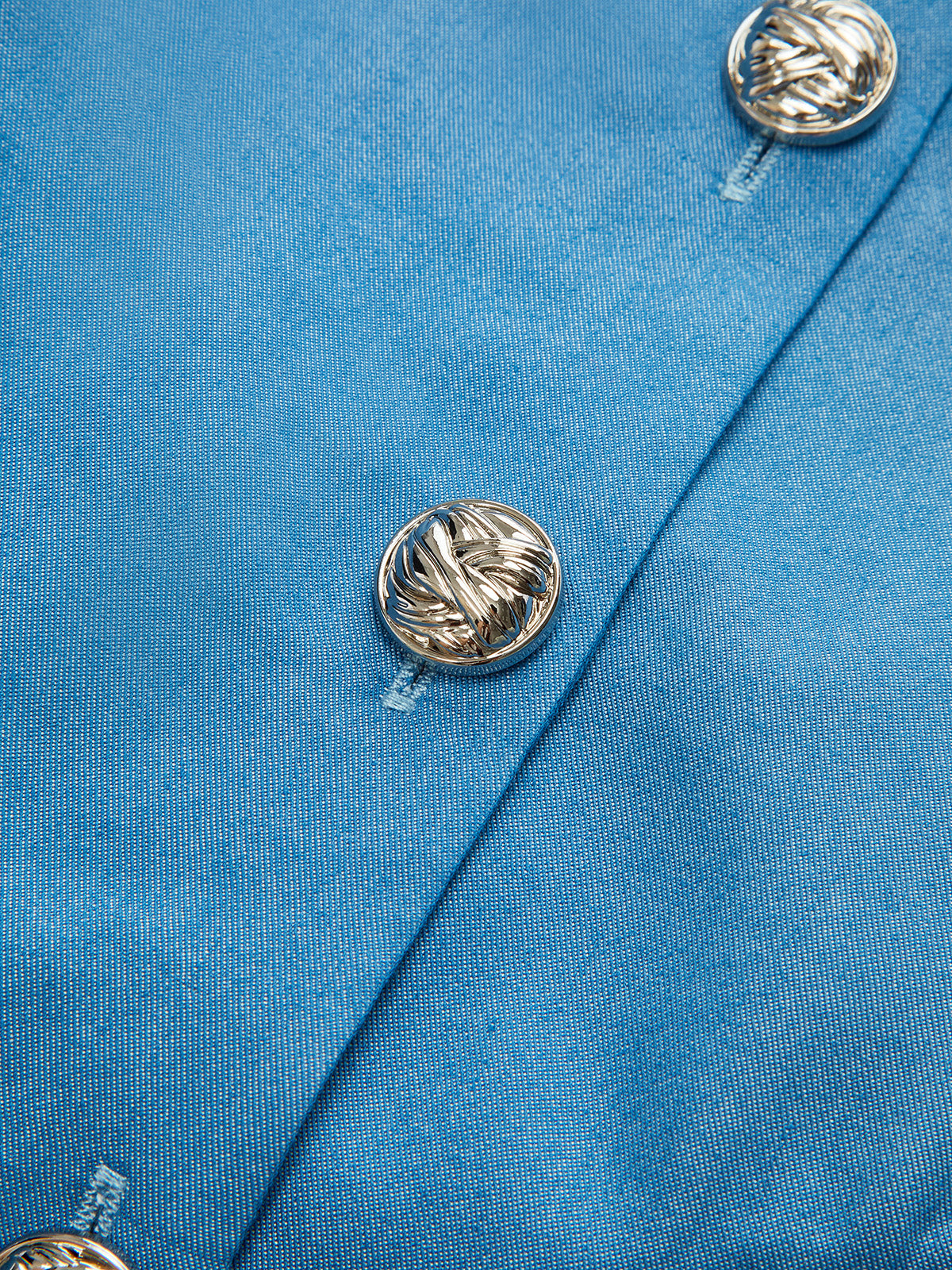 Hemdblusenkleid mit kontrastierenden Einsätzen und Knöpfen 