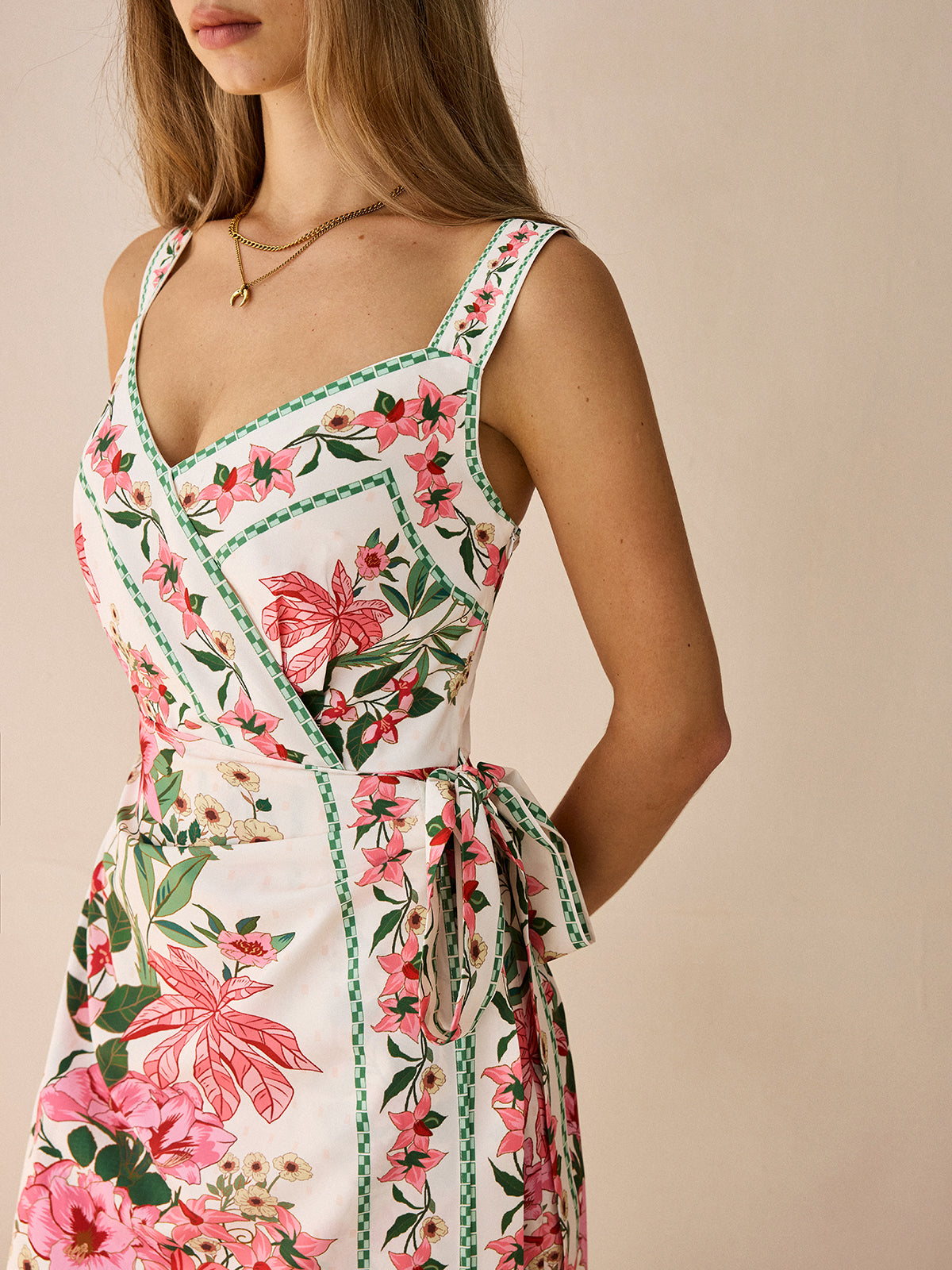 Mini-robe cache-cœur à imprimé floral