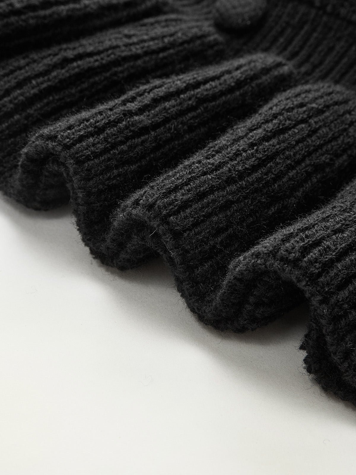 Button V-Neck Knit Peplum Vest