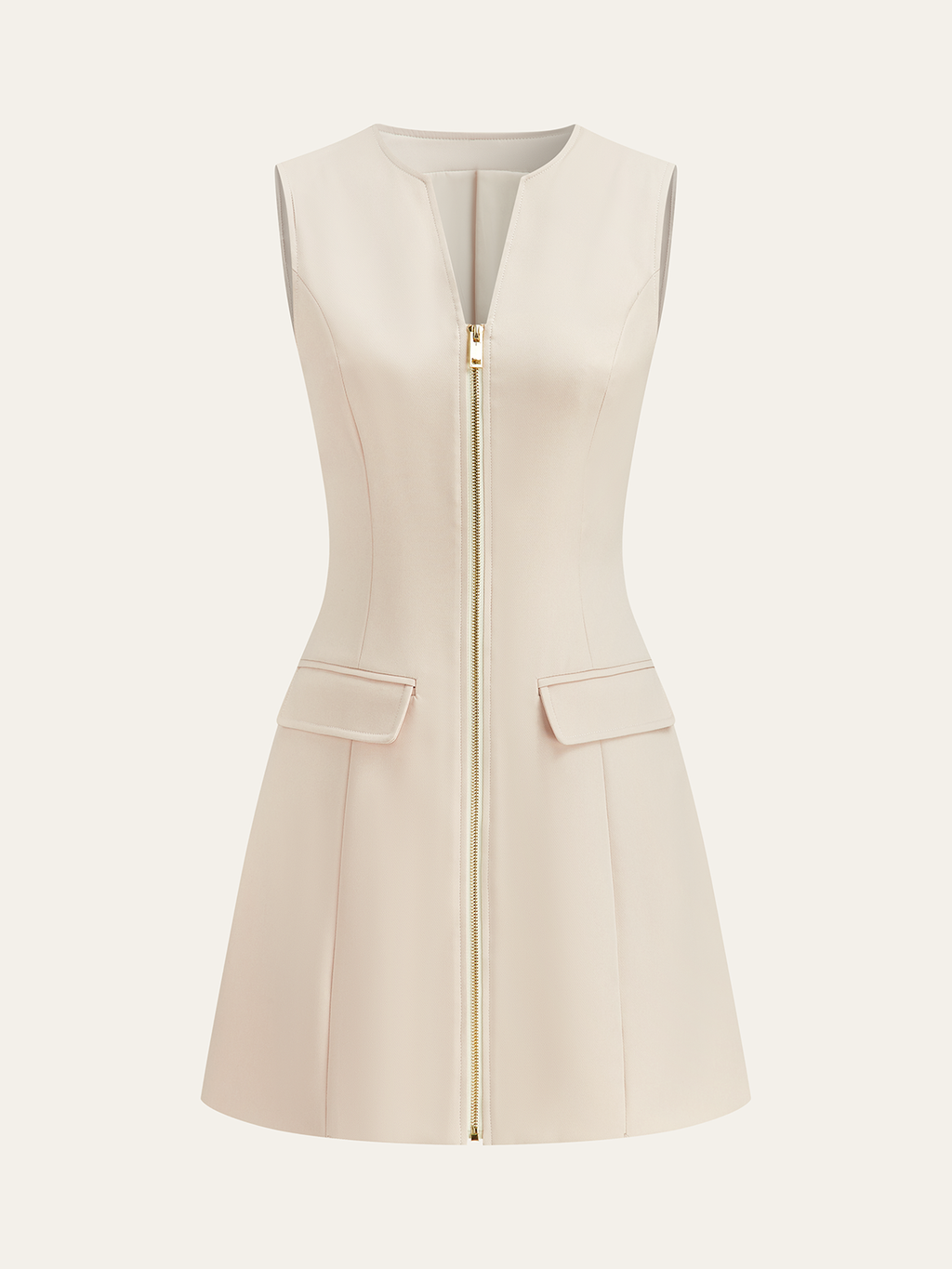 Mini-robe zippée à poches