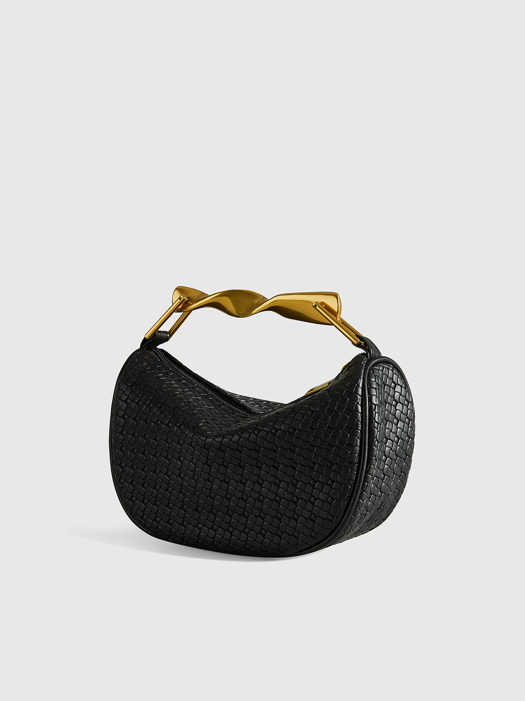 Sac en similicuir texturé avec bandoulière chaîne