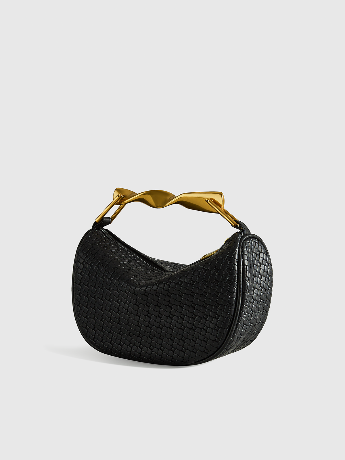 Sac en similicuir texturé avec bandoulière chaîne