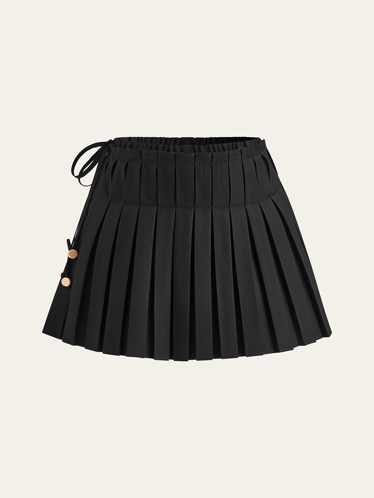 Pleated Skort with Drawstring