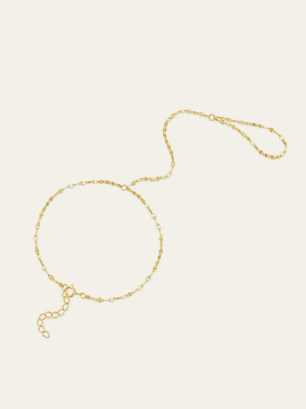Bracelet de doigt chaîne dorée