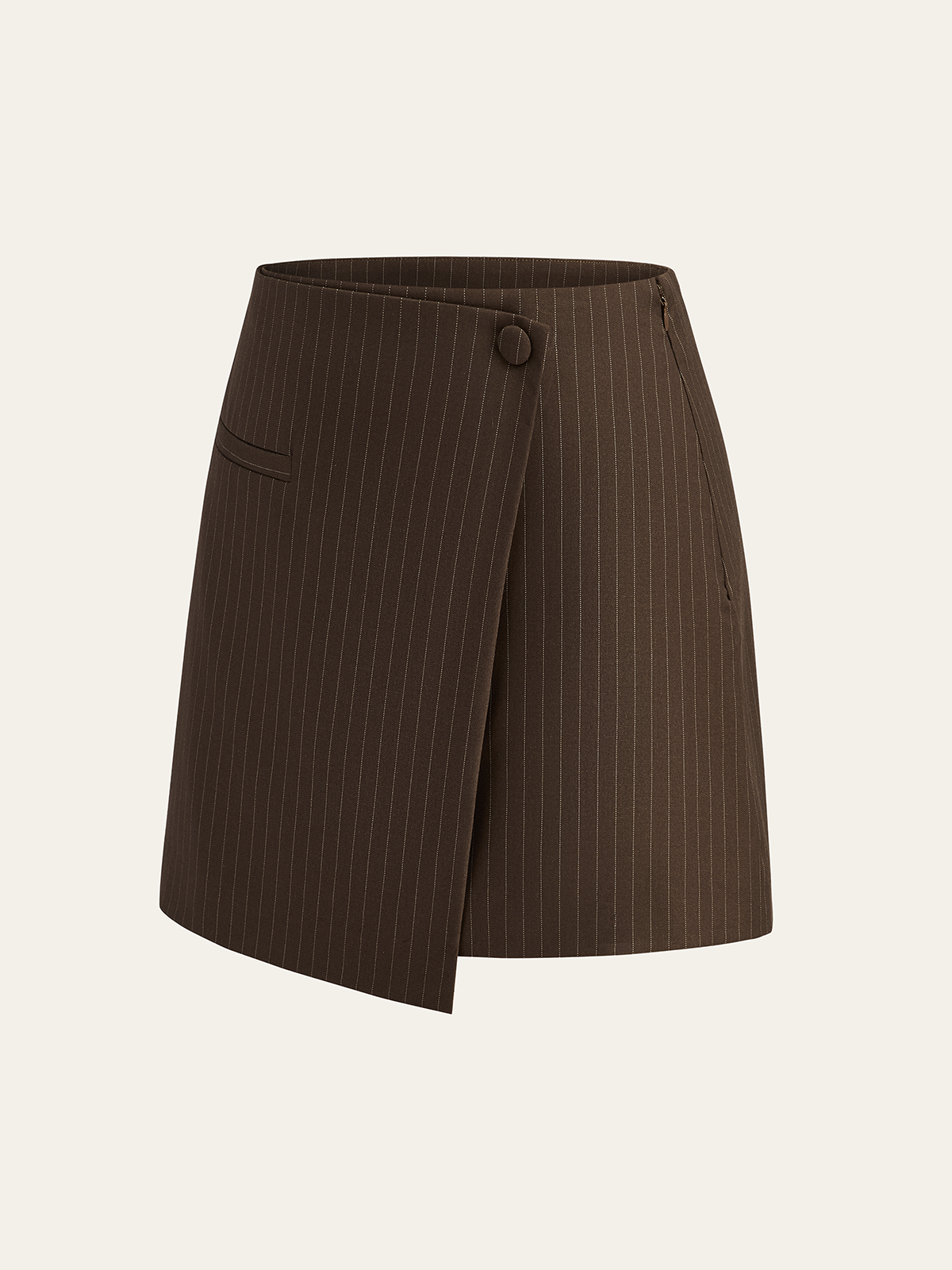 Nadelstreifen-Wickelminirock 