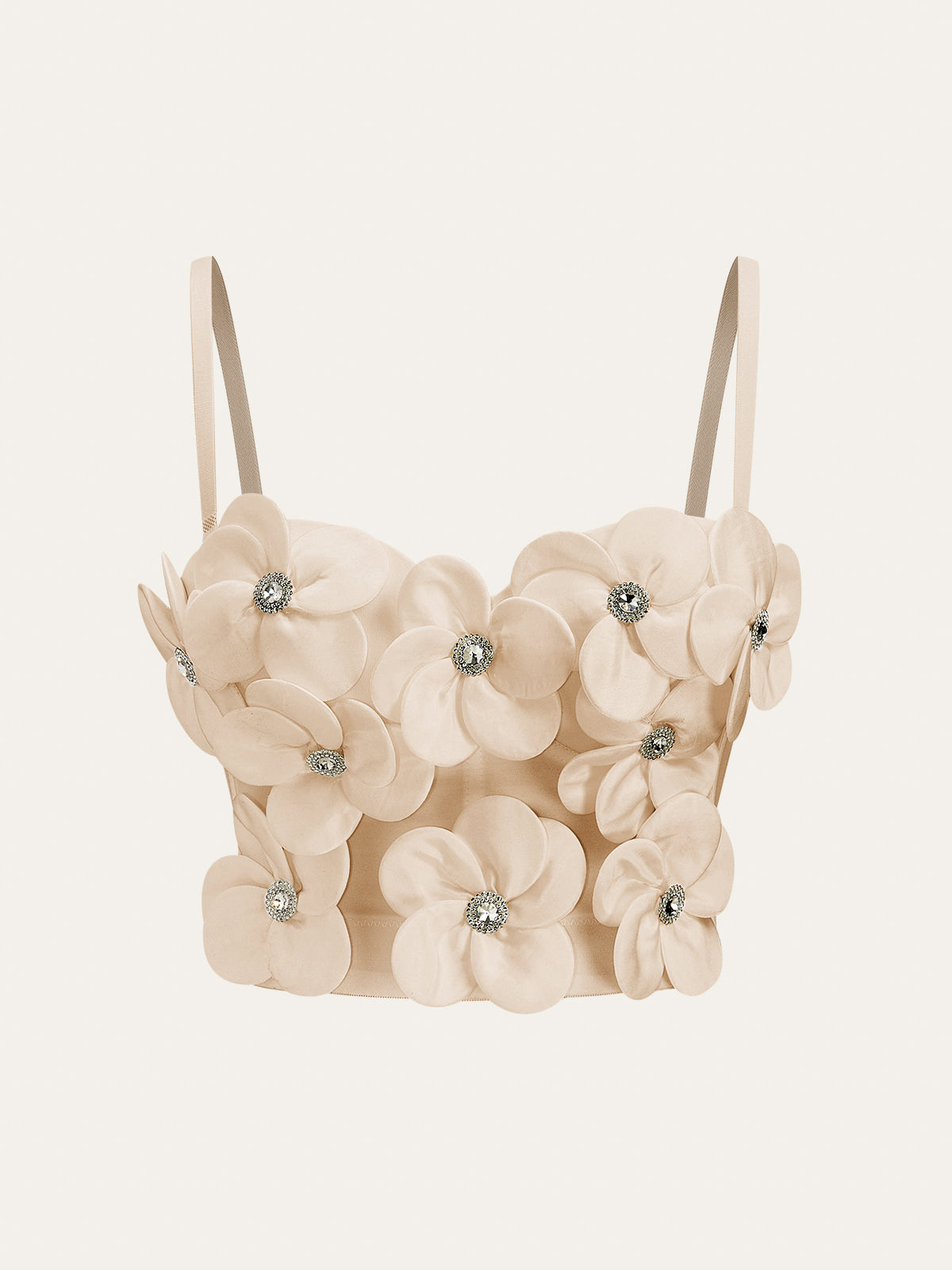 3D Floral Embellished Corset