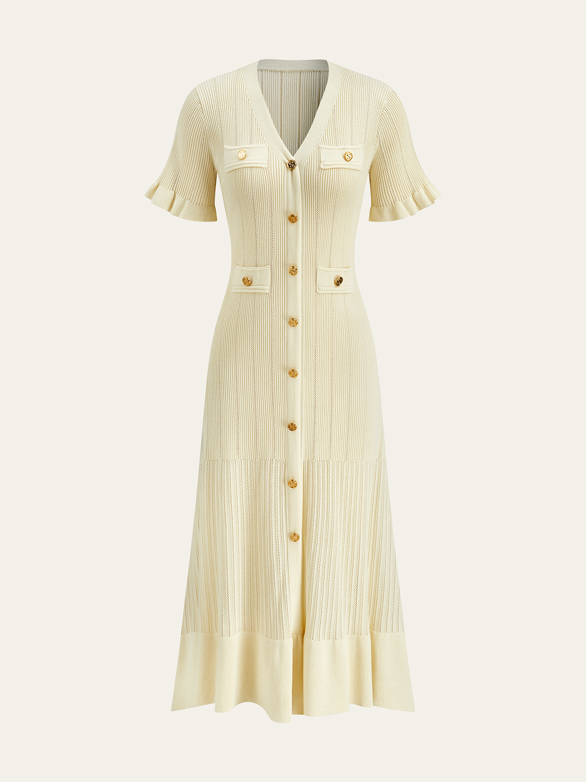 Strick-Cardigan-Midikleid