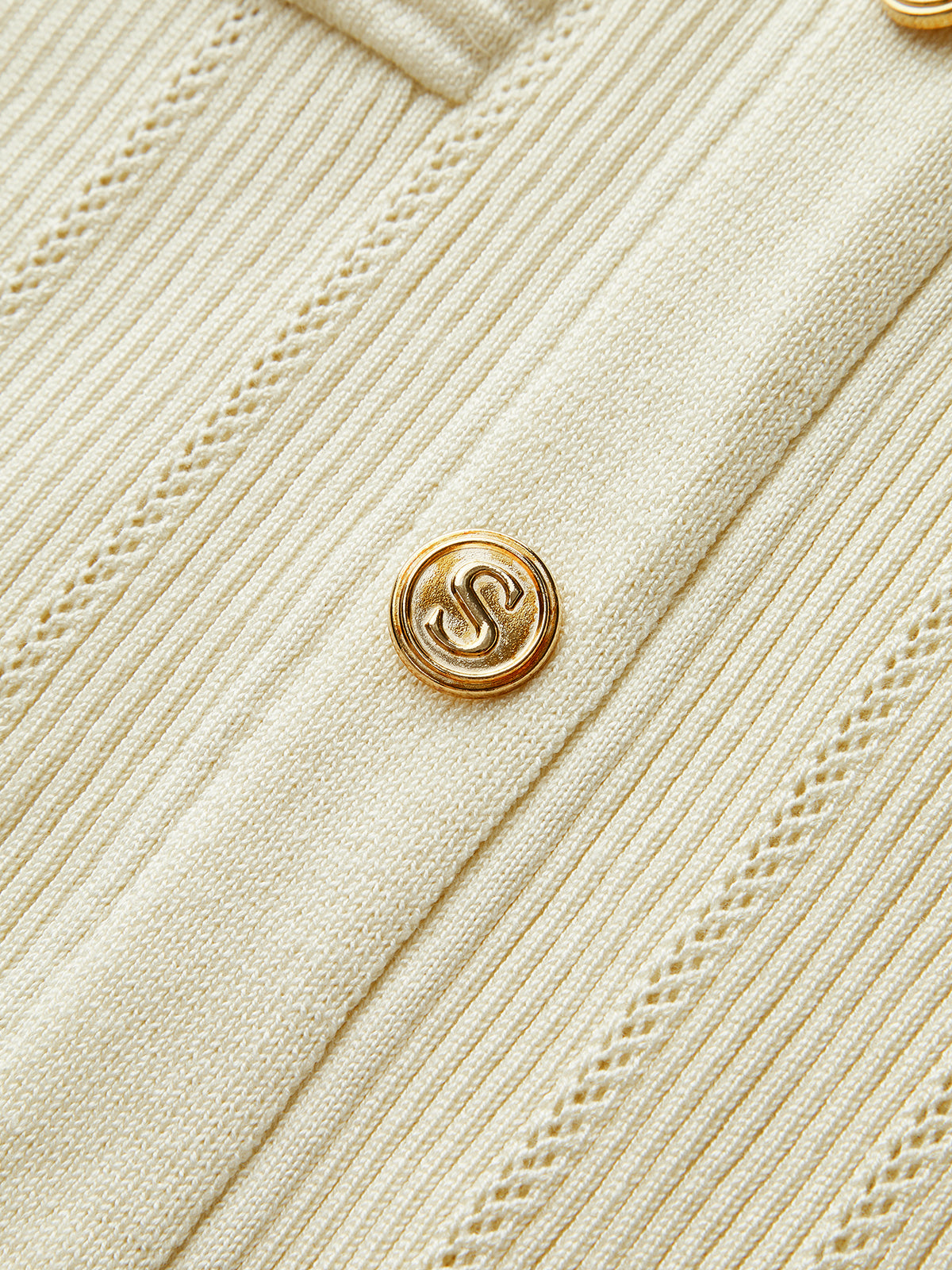 Strick-Cardigan-Midikleid