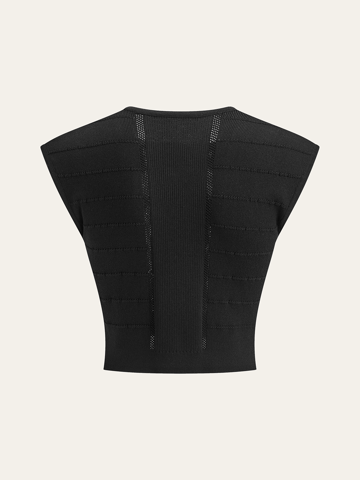 Metal Detail Ribbed Knit Top