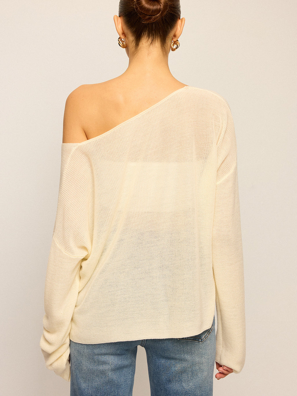 Carmen-Strickpullover im Oversize-Schnitt