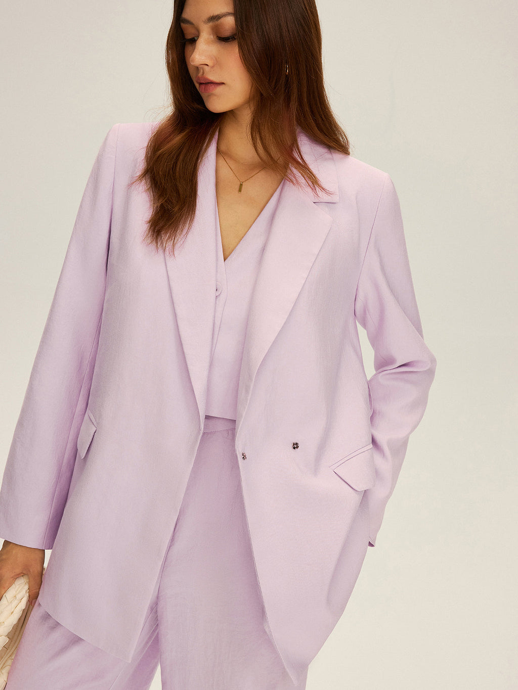 Langarm-Blazer mit Gürtel