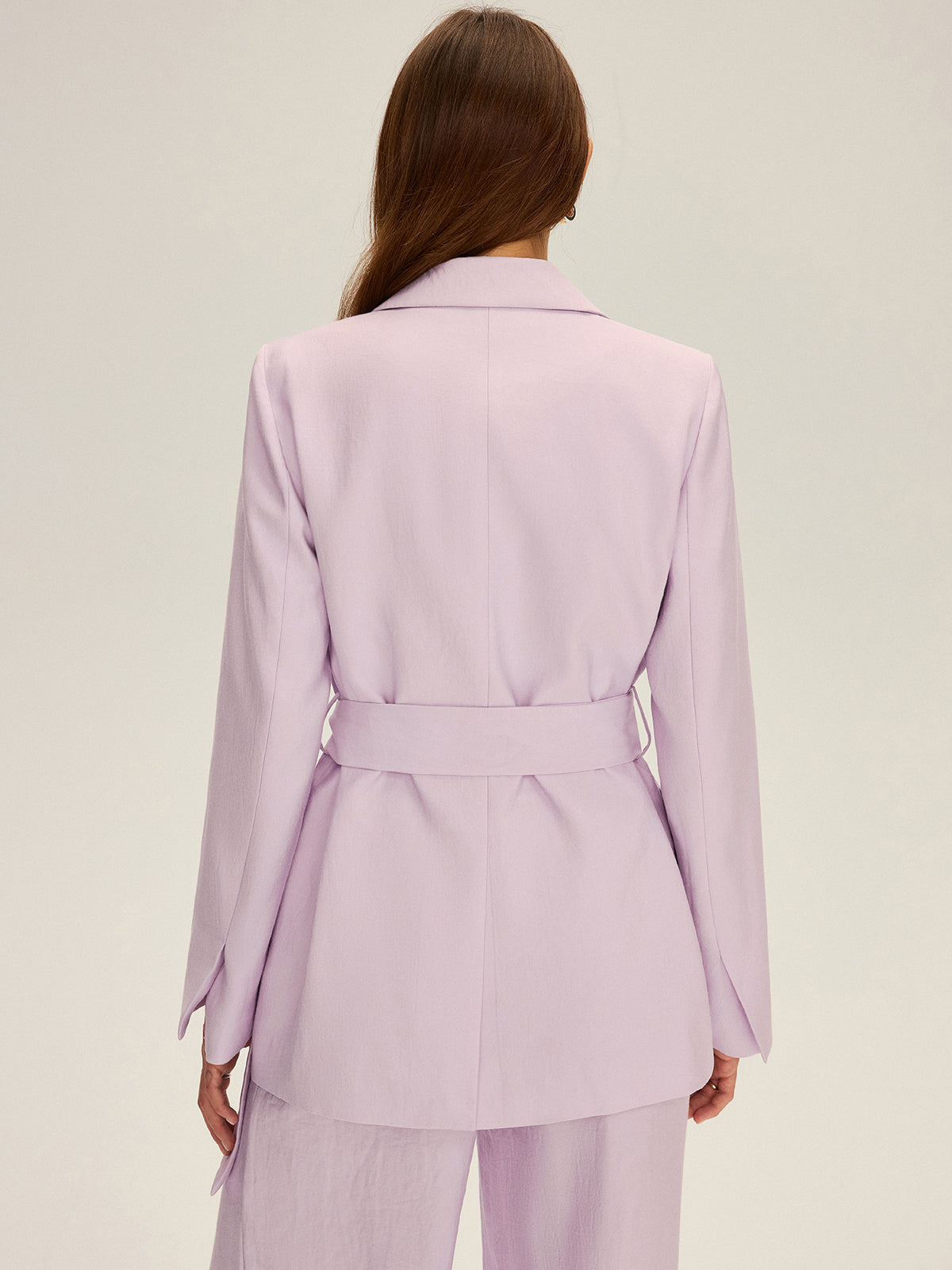 Langarm-Blazer mit Gürtel