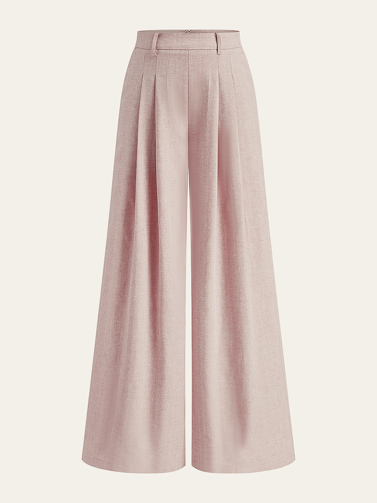 Linen Blend Wide-Leg Pants