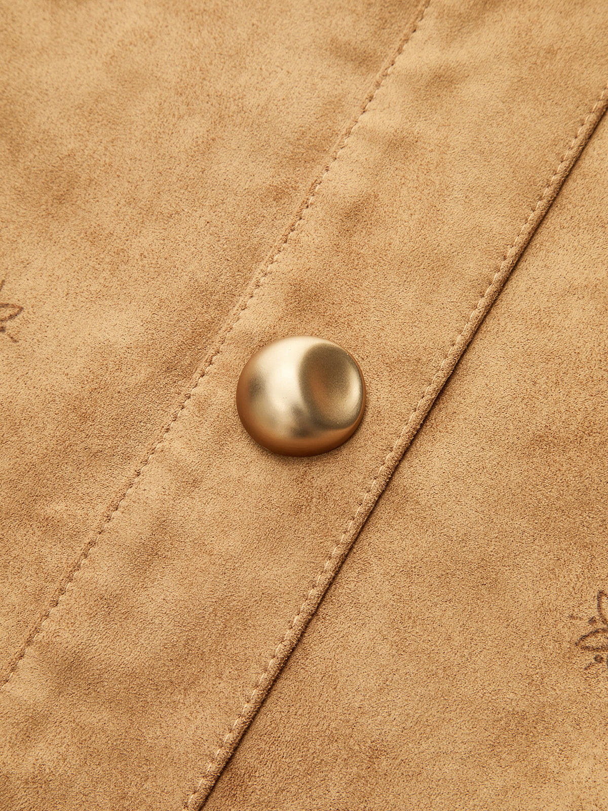 Minirock mit Knopfleiste und Wildlederoptik 